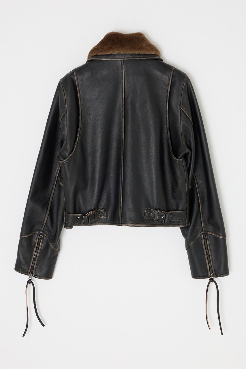 MOUSSY「LEATHER FLIGHT ジャケット」|その他|