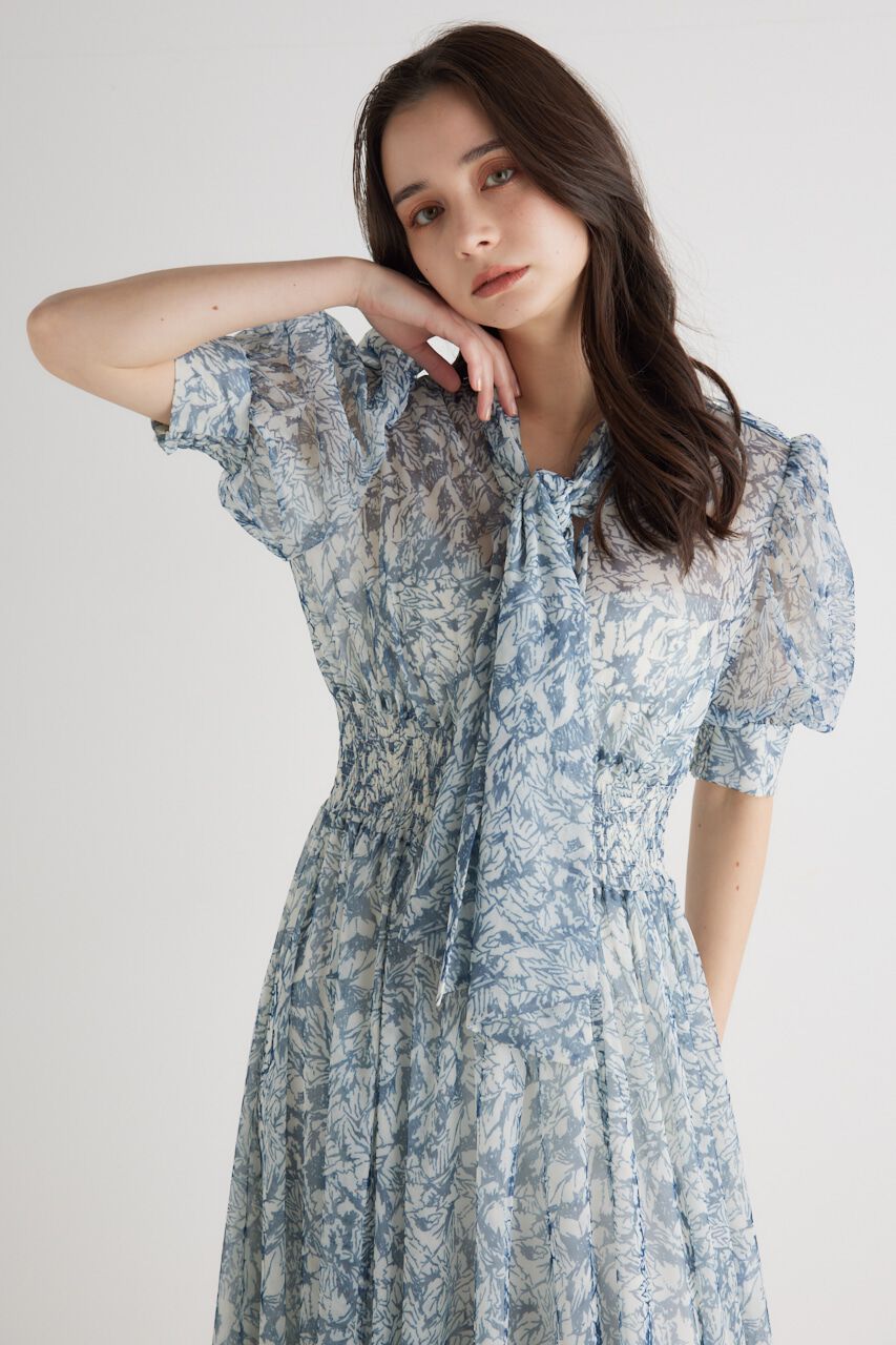 rienda「ネクタイチュールフレア OP」|ワンピース|