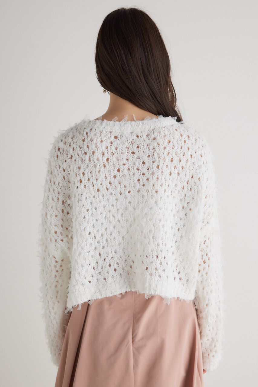 rienda「ラメシャギーメッシュKnit TOP」|ニット・セーター|