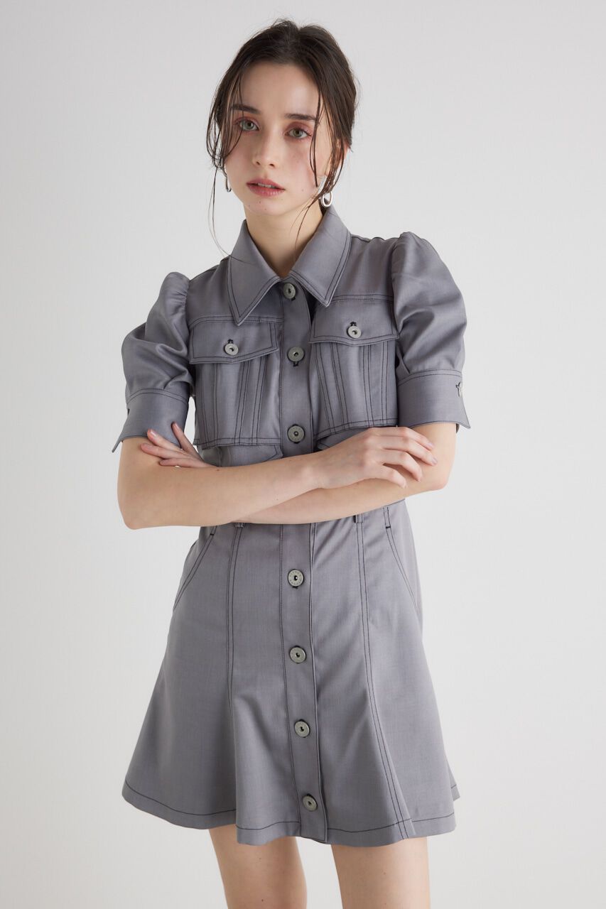 rienda「クロップレイヤードマーメイドミニOPS」|ワンピース|