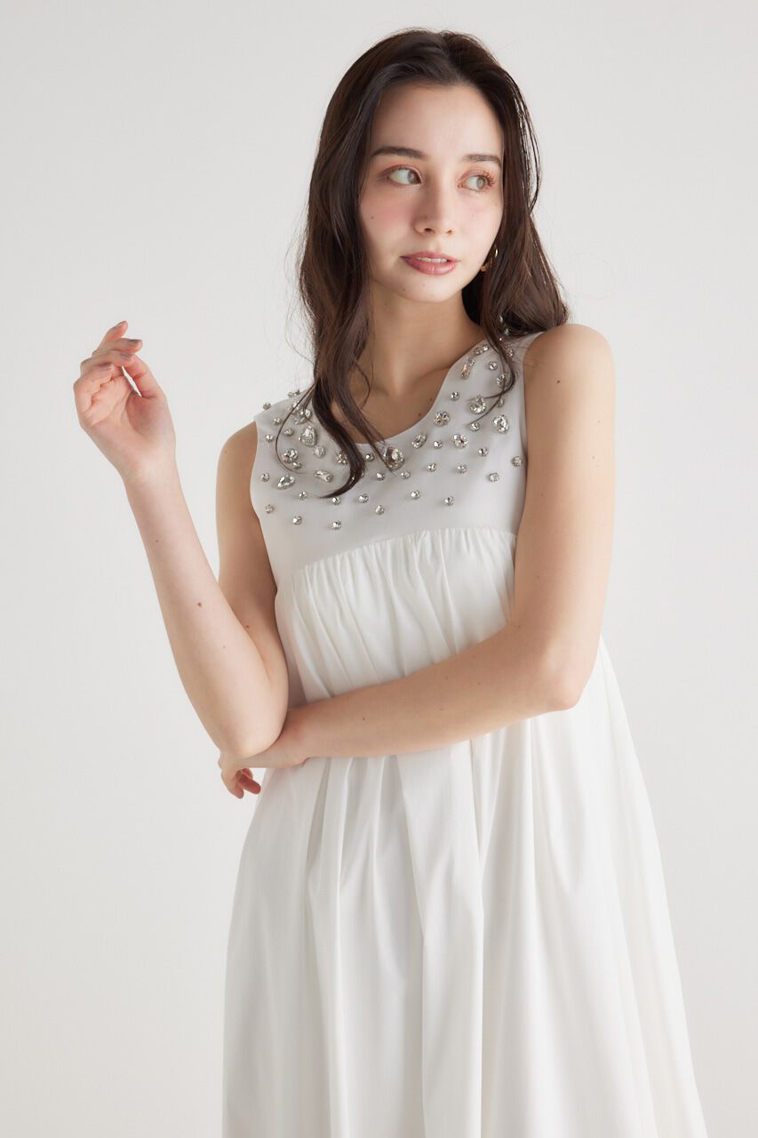 rienda「バストビジューフレアOP」|ワンピース|