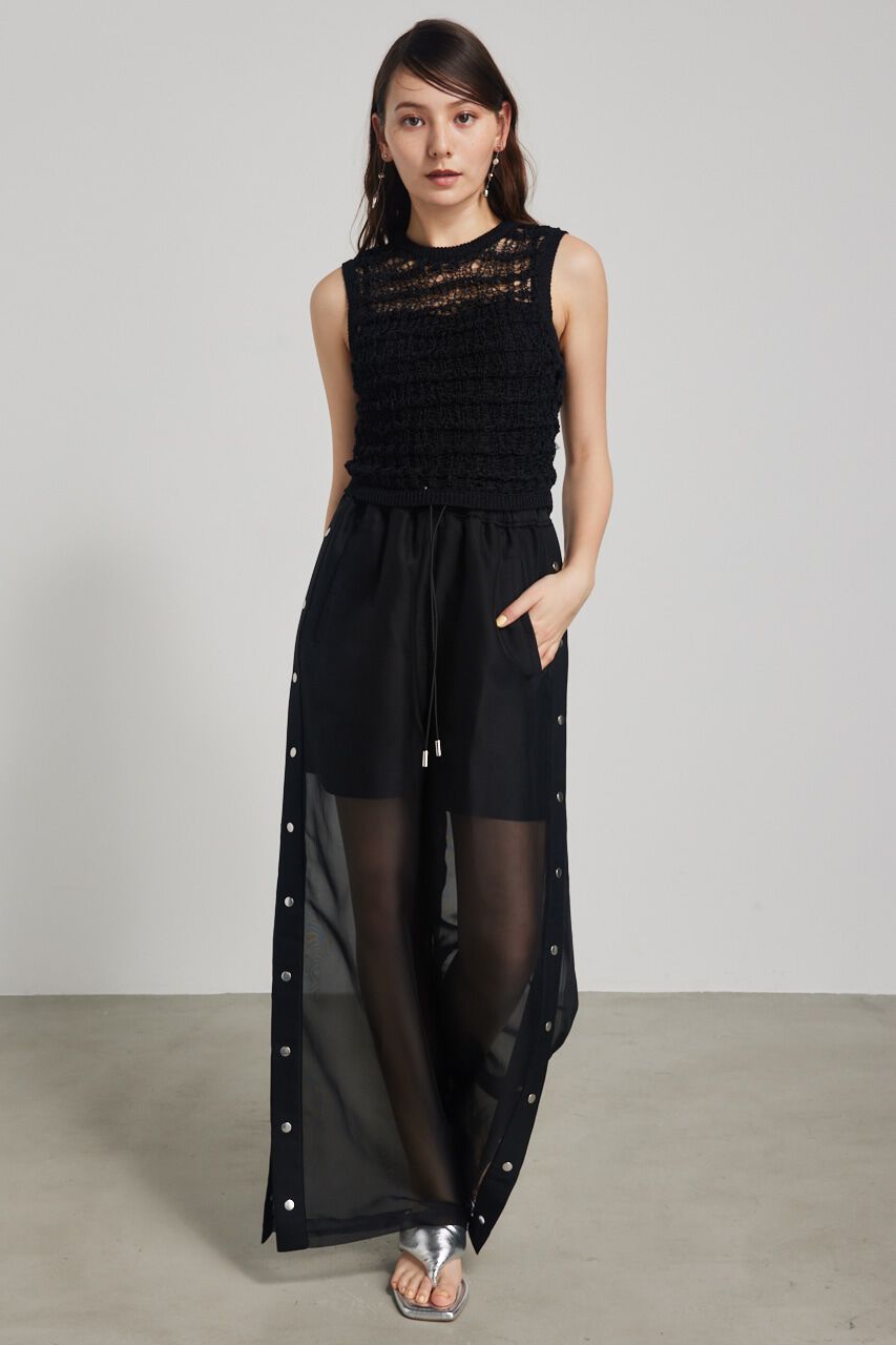 rienda「メッシュヤーンKnit TOP」|タンクトップ|