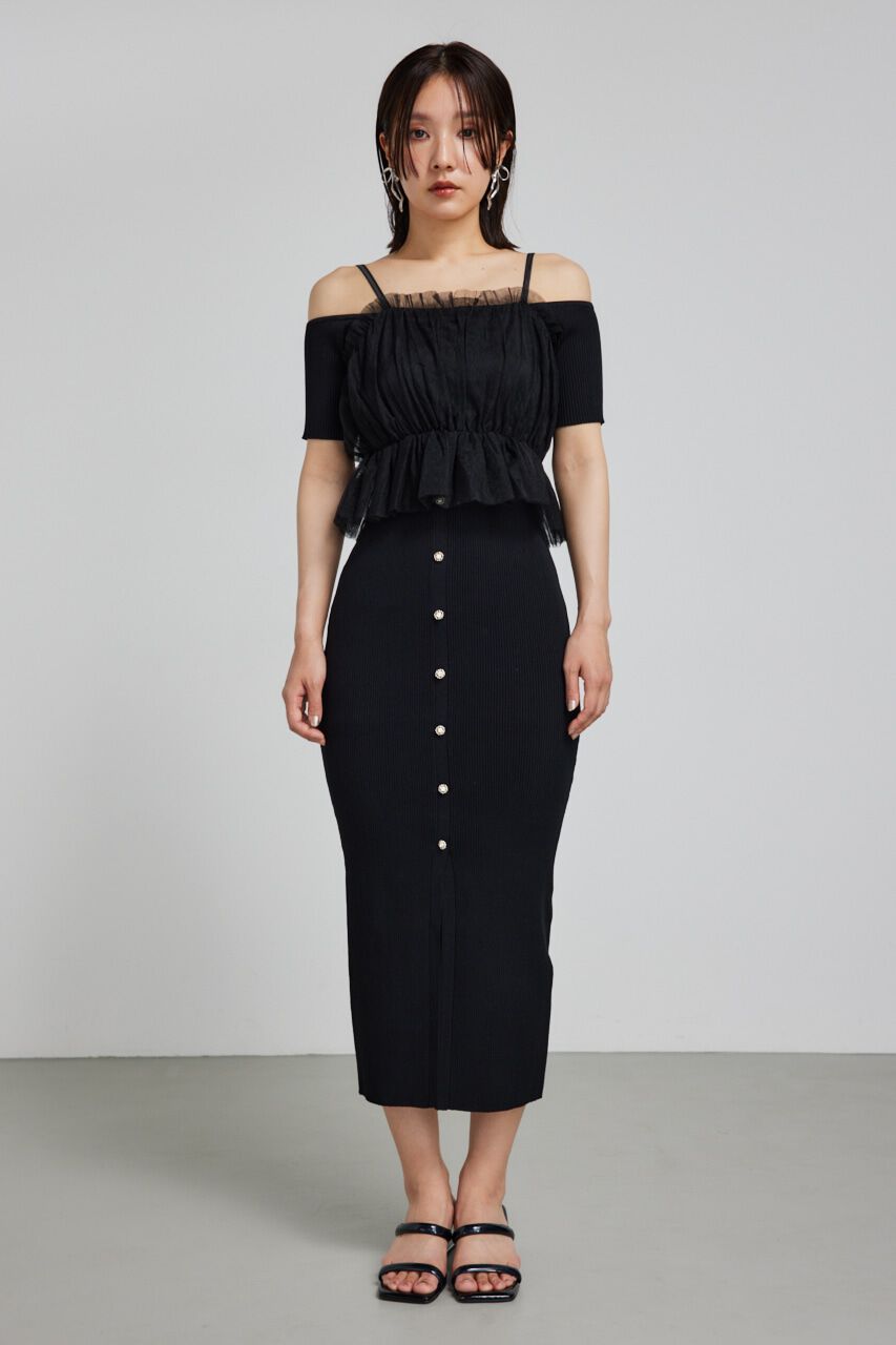 rienda「ビスチェセットタイトニットワンピース」|ワンピース|