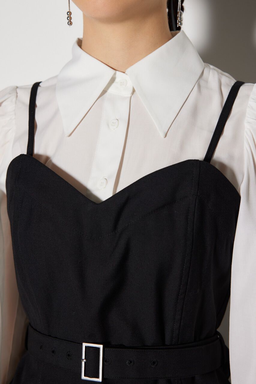 rienda「チュールドッキングビスチェパターンワンピース」|ワンピース|