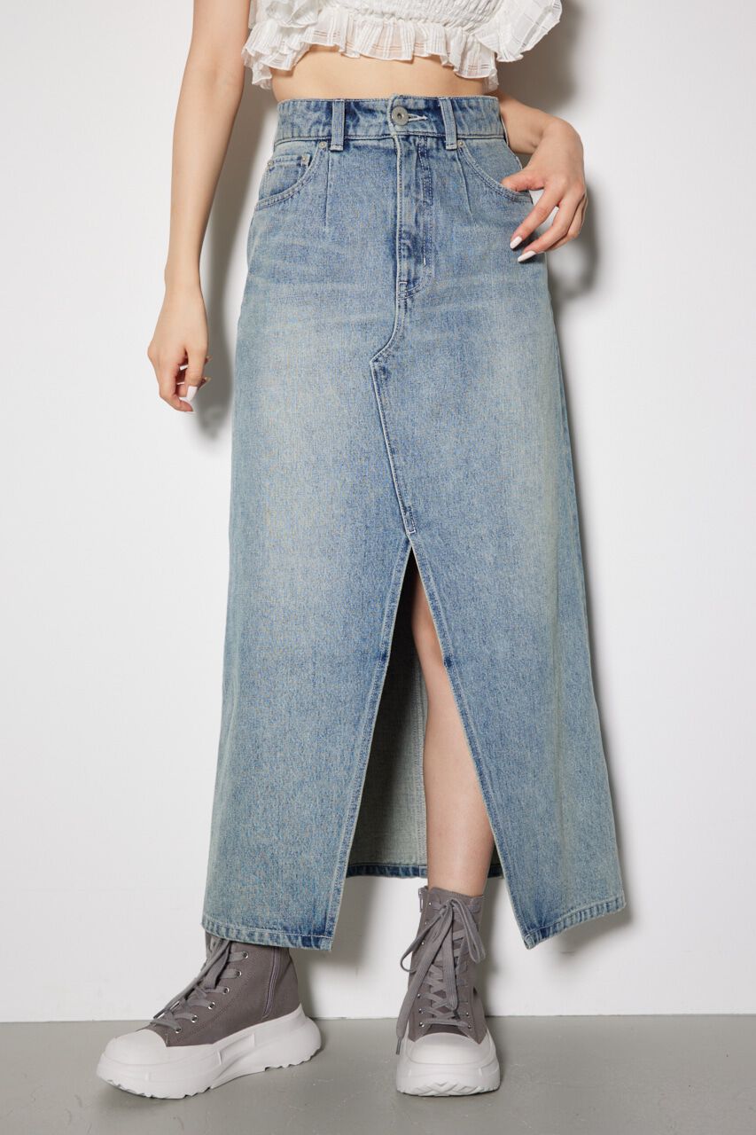 rienda「ストレートロングジャストウエストスカート」|スカート|