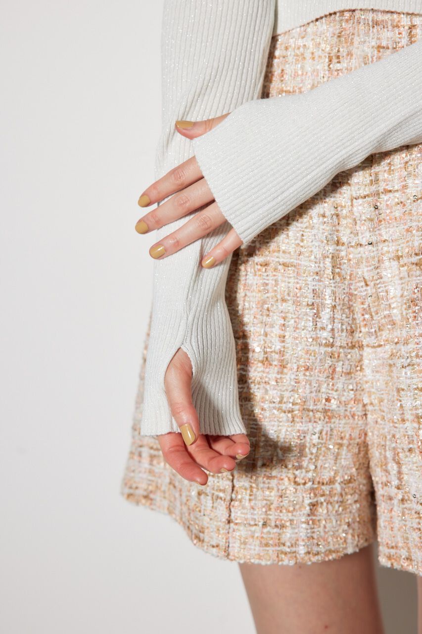 rienda「サムホール付きウォッシャブルハイネック ニット トップス」|ニット・セーター|