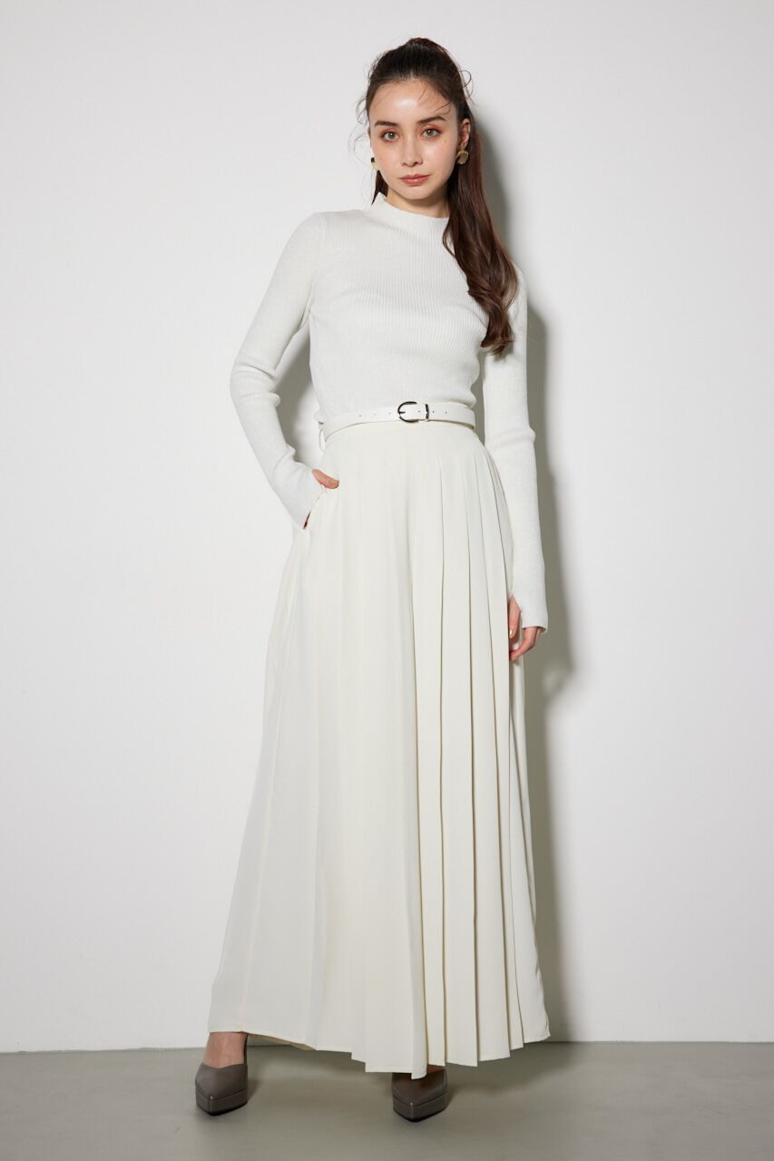 rienda「サムホール付きウォッシャブルハイネック ニット トップス」|ニット・セーター|