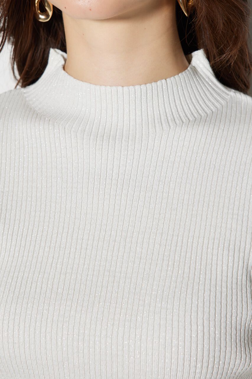 rienda「サムホール付きウォッシャブルハイネック ニット トップス」|ニット・セーター|