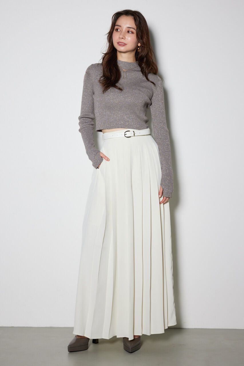 rienda「サムホール付きウォッシャブルハイネック ニット トップス」|ニット・セーター|