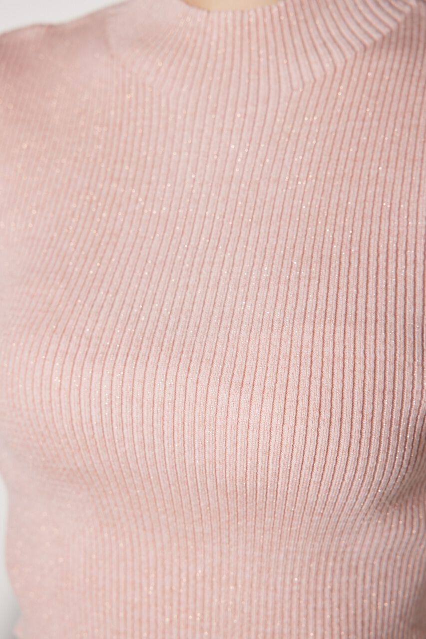 rienda「サムホール付きウォッシャブルハイネック ニット トップス」|ニット・セーター|