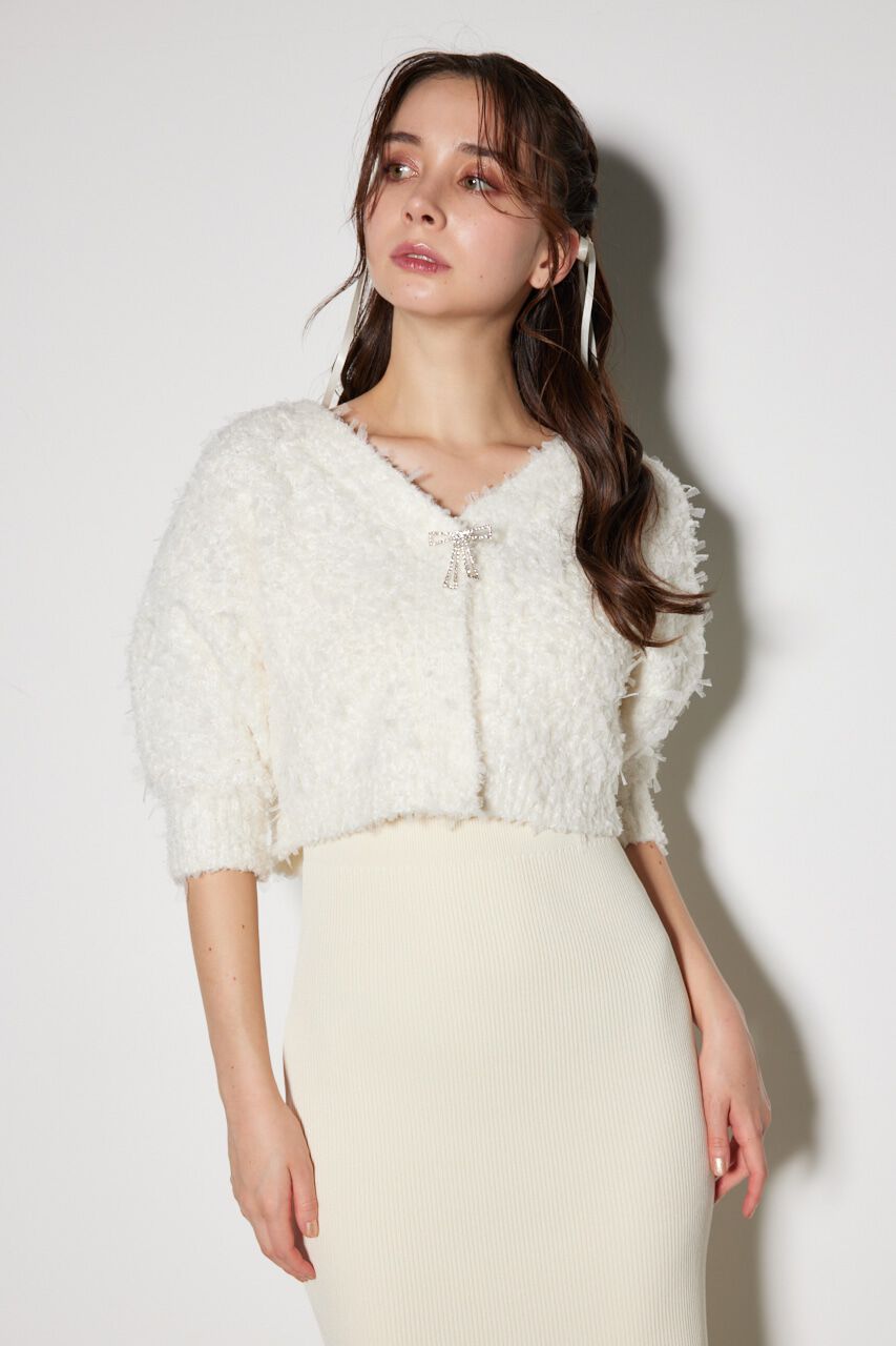 rienda「リボンカーデセットニットワンピース」|ワンピース|