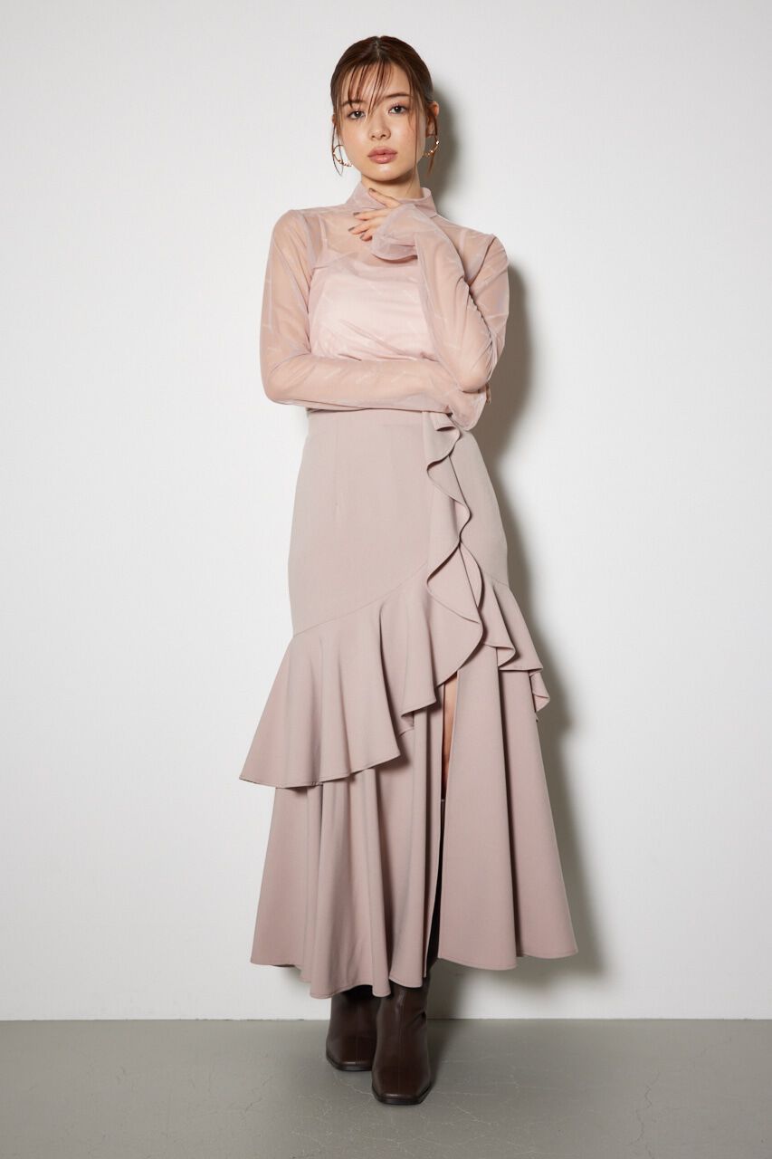 rienda「ダブルフリルスリットスコートショートパンツ」|その他|PNK