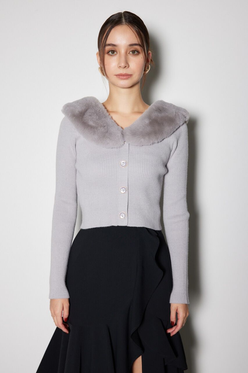 rienda「2WAYフェイクファーニット トップス」|ニット・セーター|