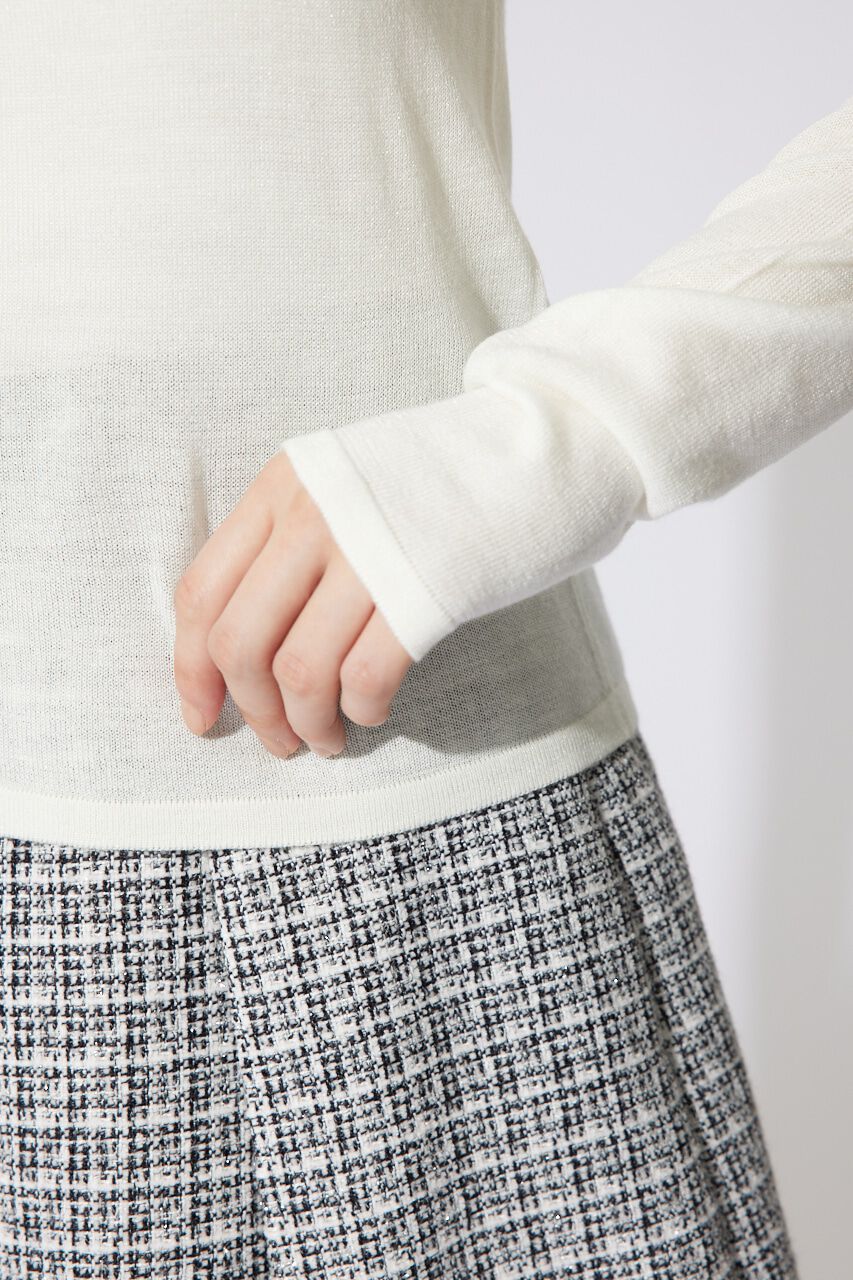 rienda「ハイネックシアーニットトップス」|ニット・セーター|