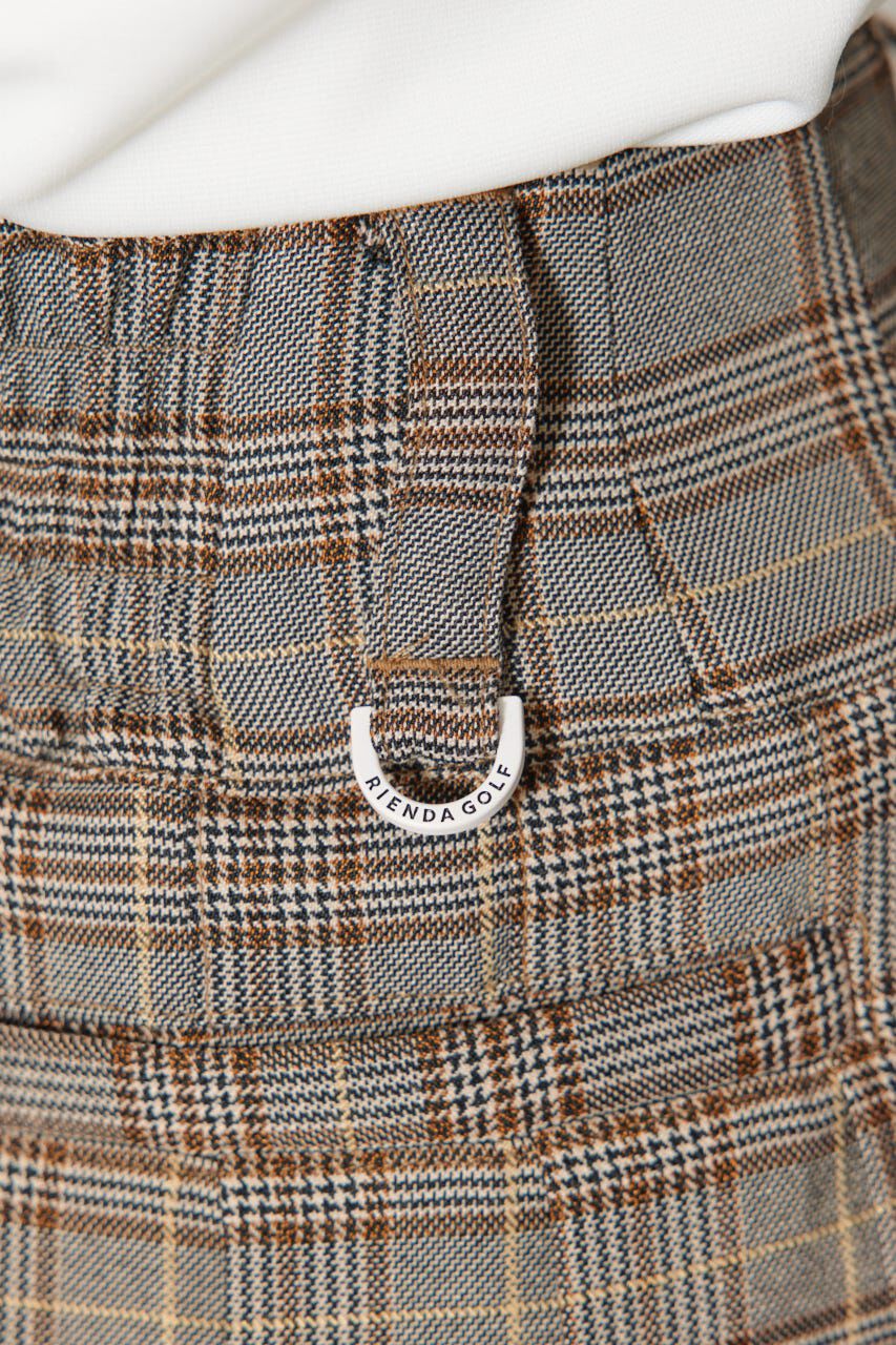 rienda「グレンチェックプリーツスカート」|スカート|