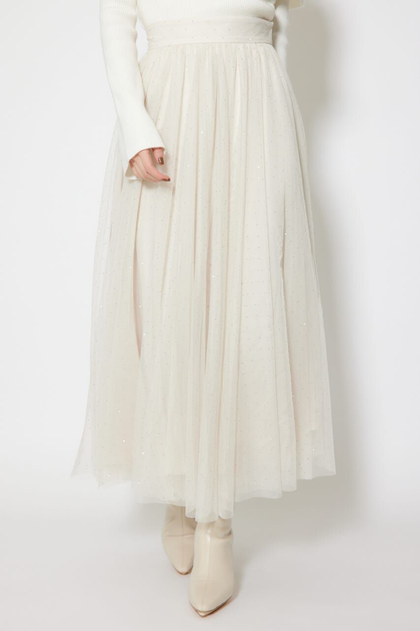 rienda「デコレーションチュールフレアスカート」|スカート|