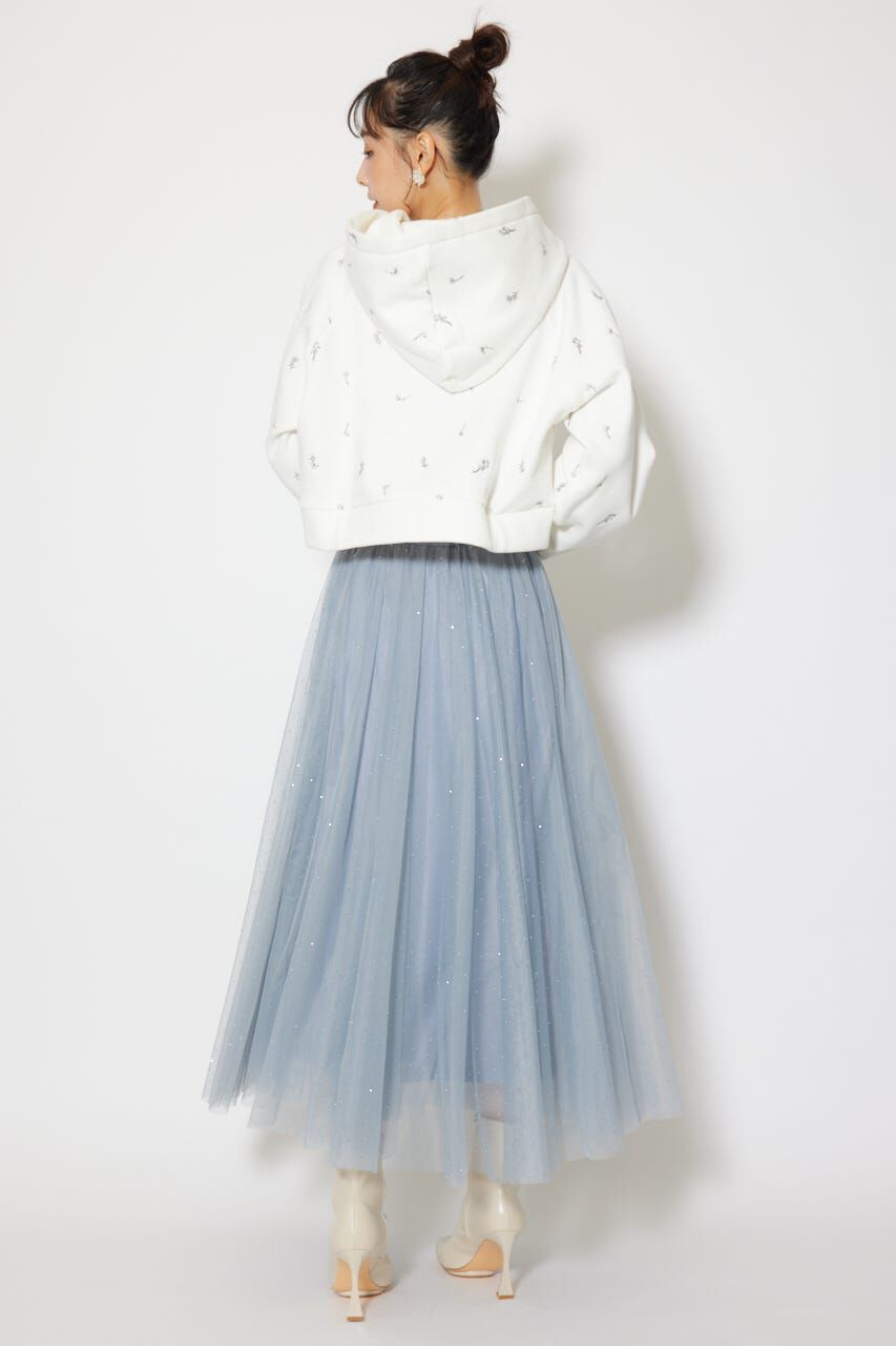 rienda「デコレーションチュールフレアスカート」|スカート|