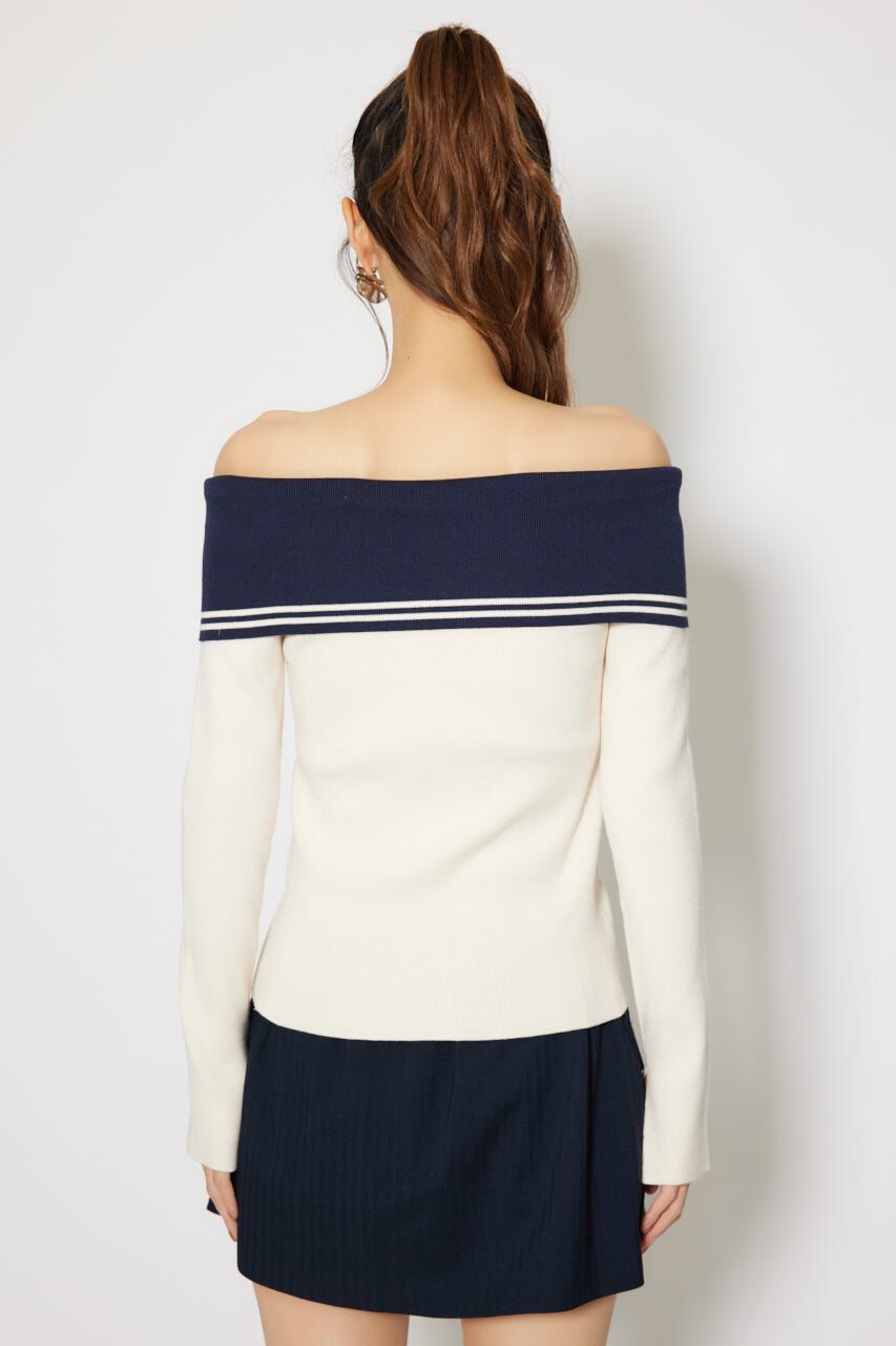 rienda「バイカラーニットトップス」|ニット・セーター|