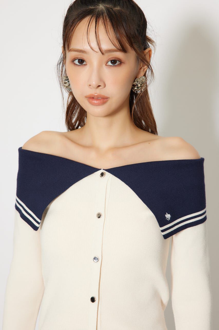 rienda「バイカラーニットトップス」|ニット・セーター|