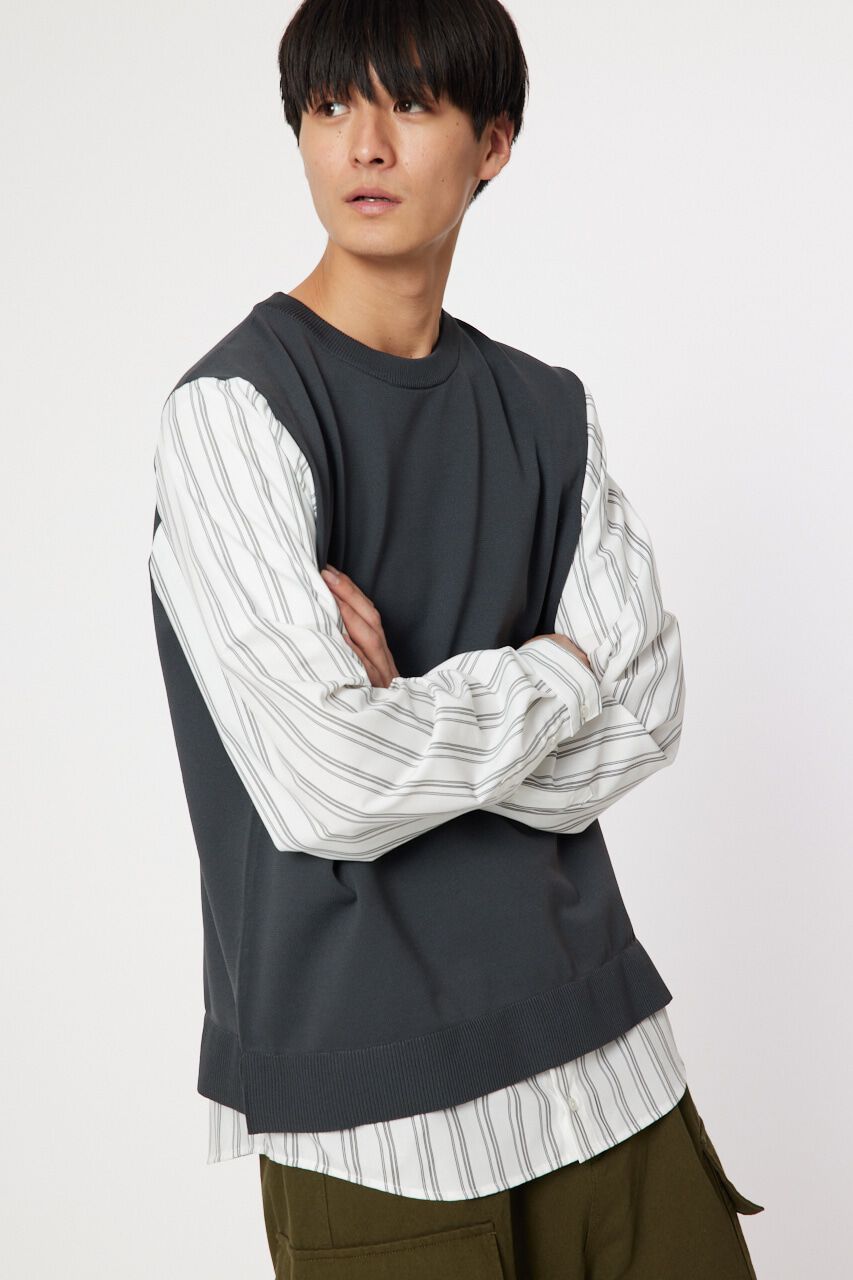 RODEO CROWNS「シャツコンビニット」|ニット・セーター|D/GRY3