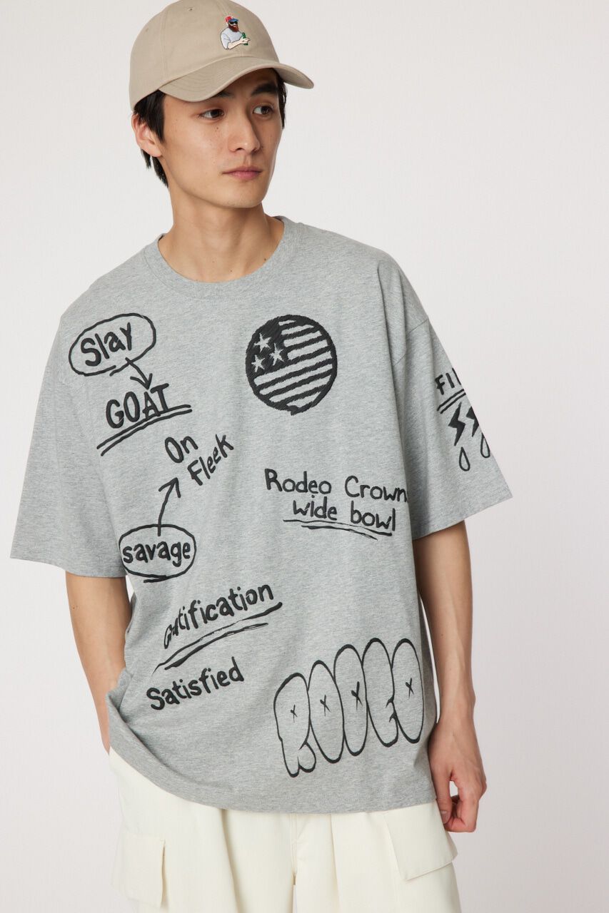 RODEO CROWNS「ラクガキハッポウ Tシャツ」|Tシャツ・カットソー|