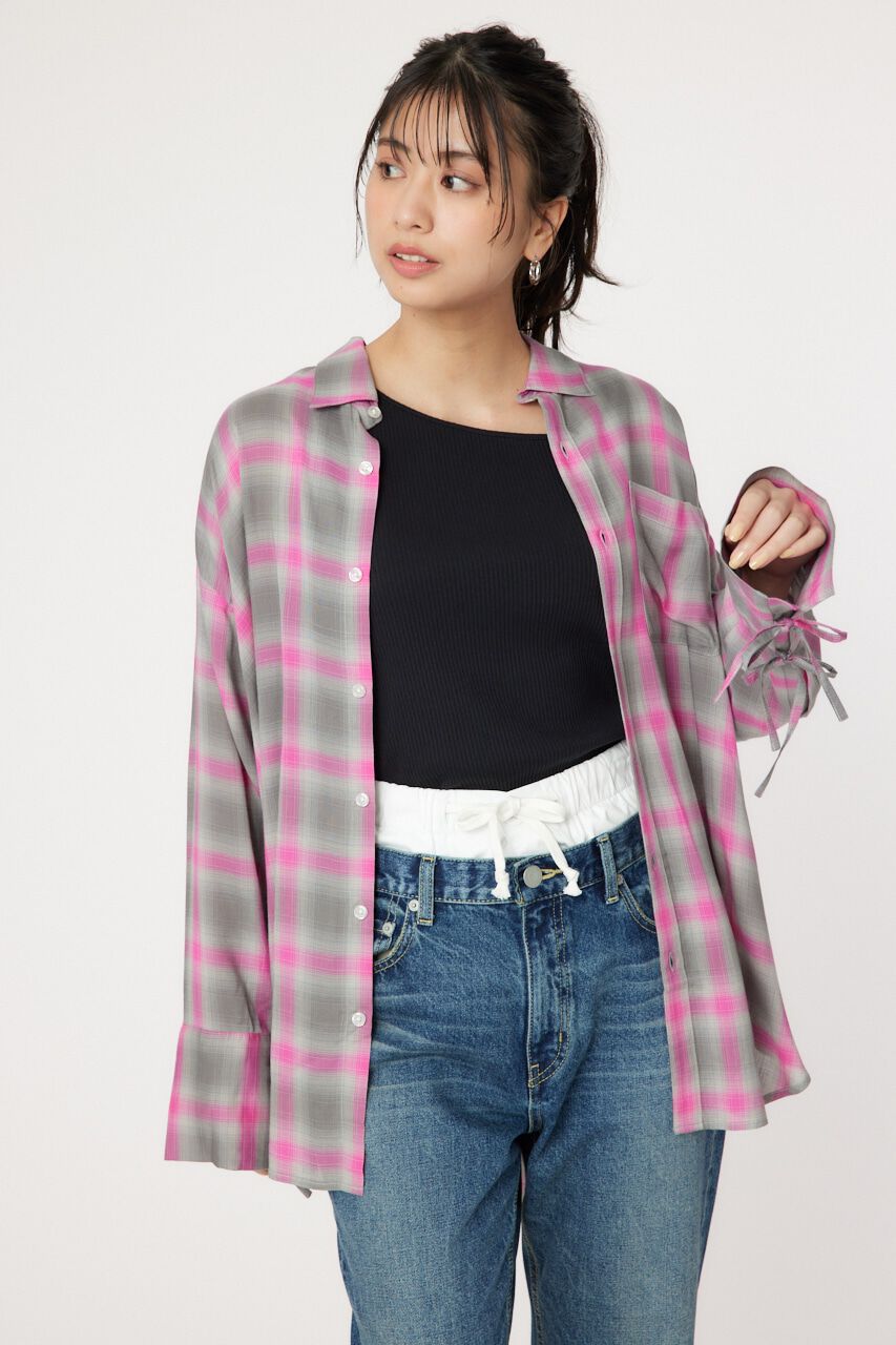 RODEO CROWNS「シアーオンブレチェックシャツ」|シャツ・ブラウス|柄PNK5