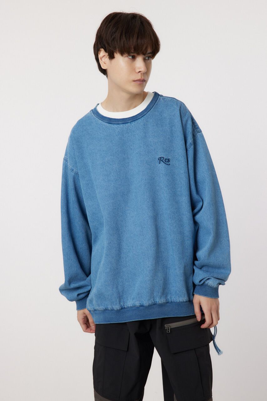 RODEO CROWNS「side-zip denim TOPS」|シャツ・ブラウス|L/BLU1