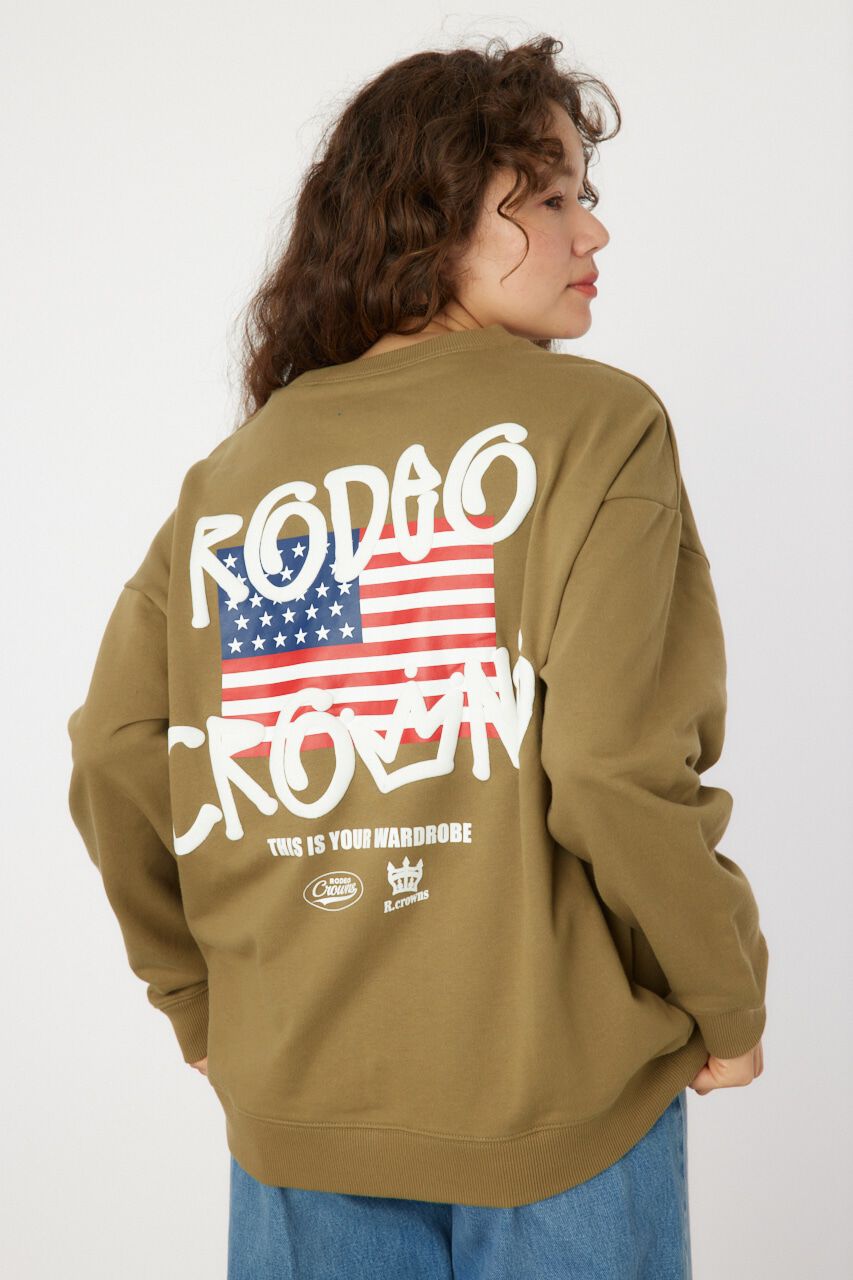 RODEO CROWNS「graffiti flagスウェットトップス」|パーカー|