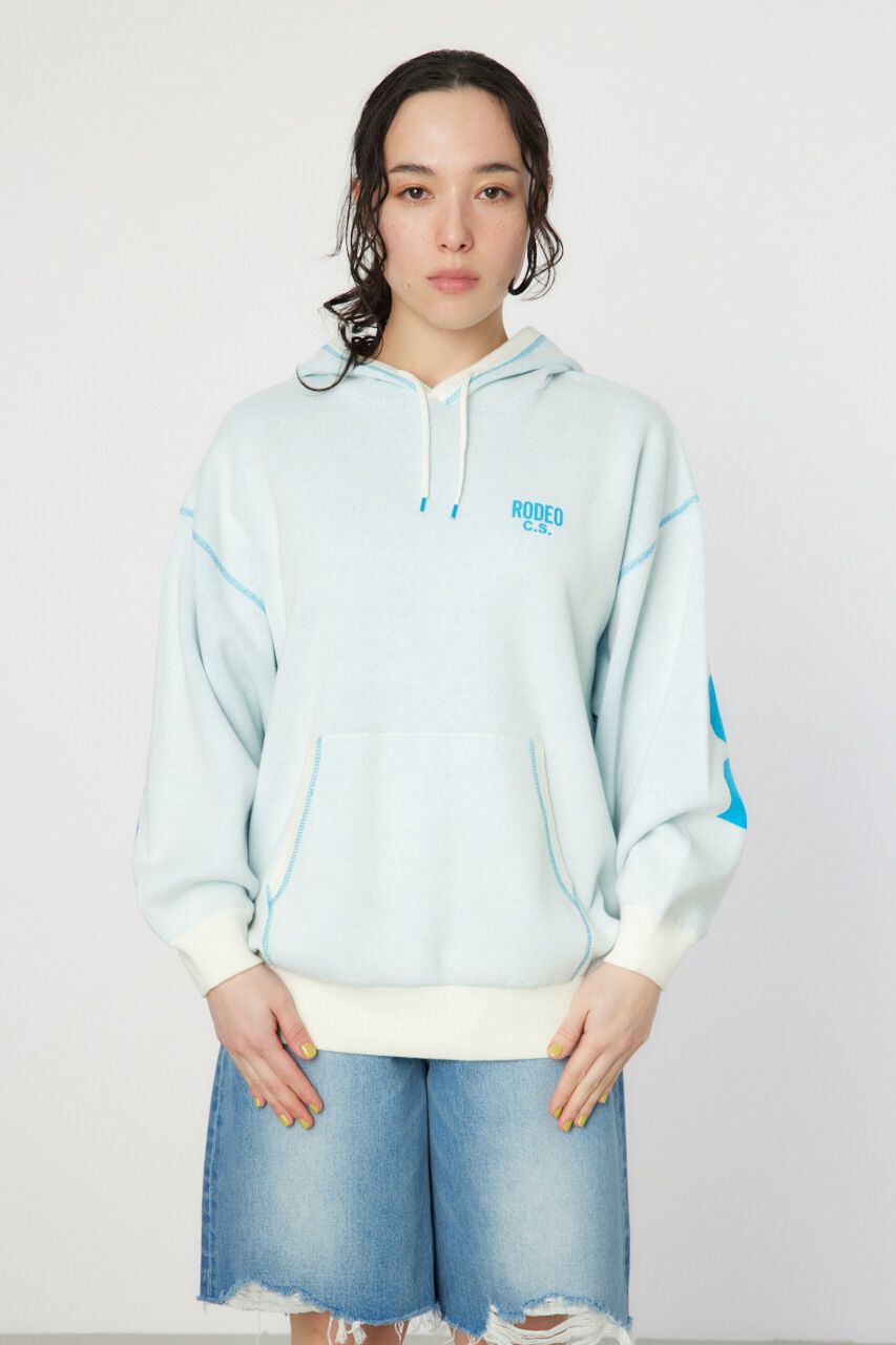 RODEO CROWNS「スウェットライクバックロゴニットフーディー」|ニット・セーター|