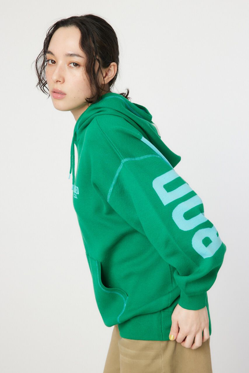 RODEO CROWNS「スウェットライクバックロゴニットフーディー」|ニット・セーター|