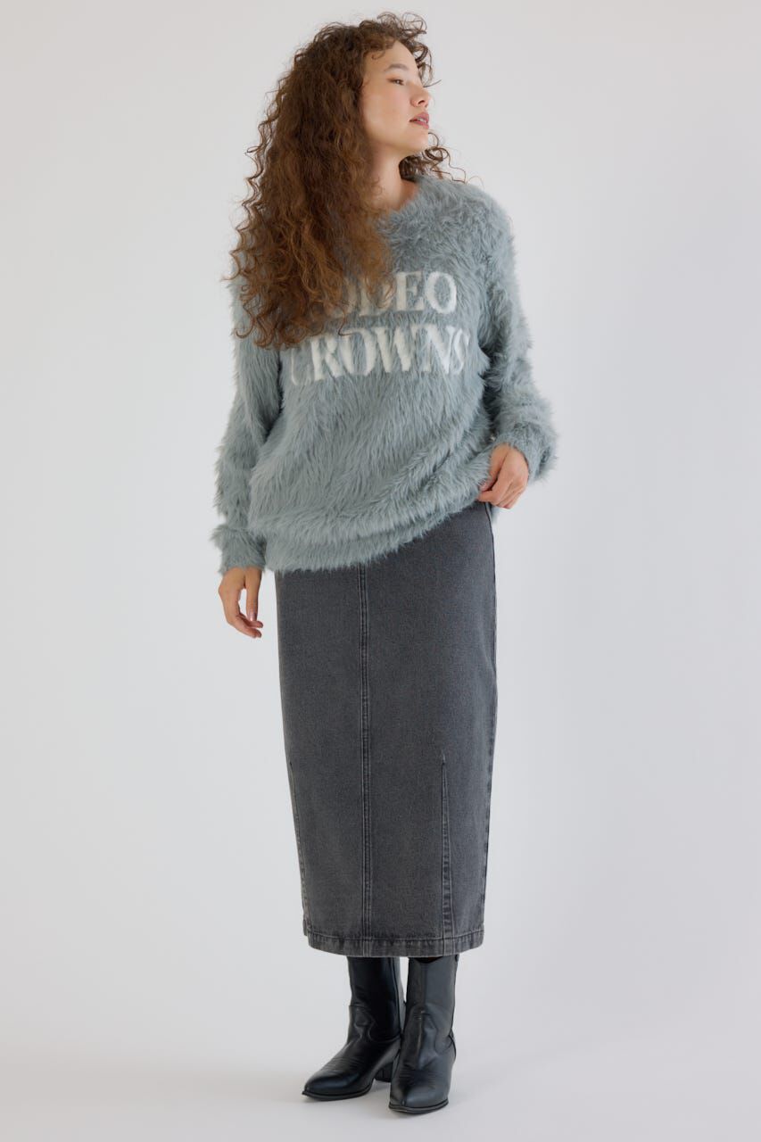 RODEO CROWNS「カーブデニムマキシスカート」|スカート|