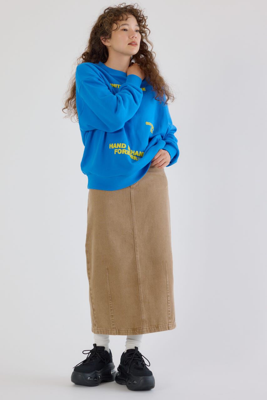 RODEO CROWNS「カーブデニムマキシスカート」|スカート|