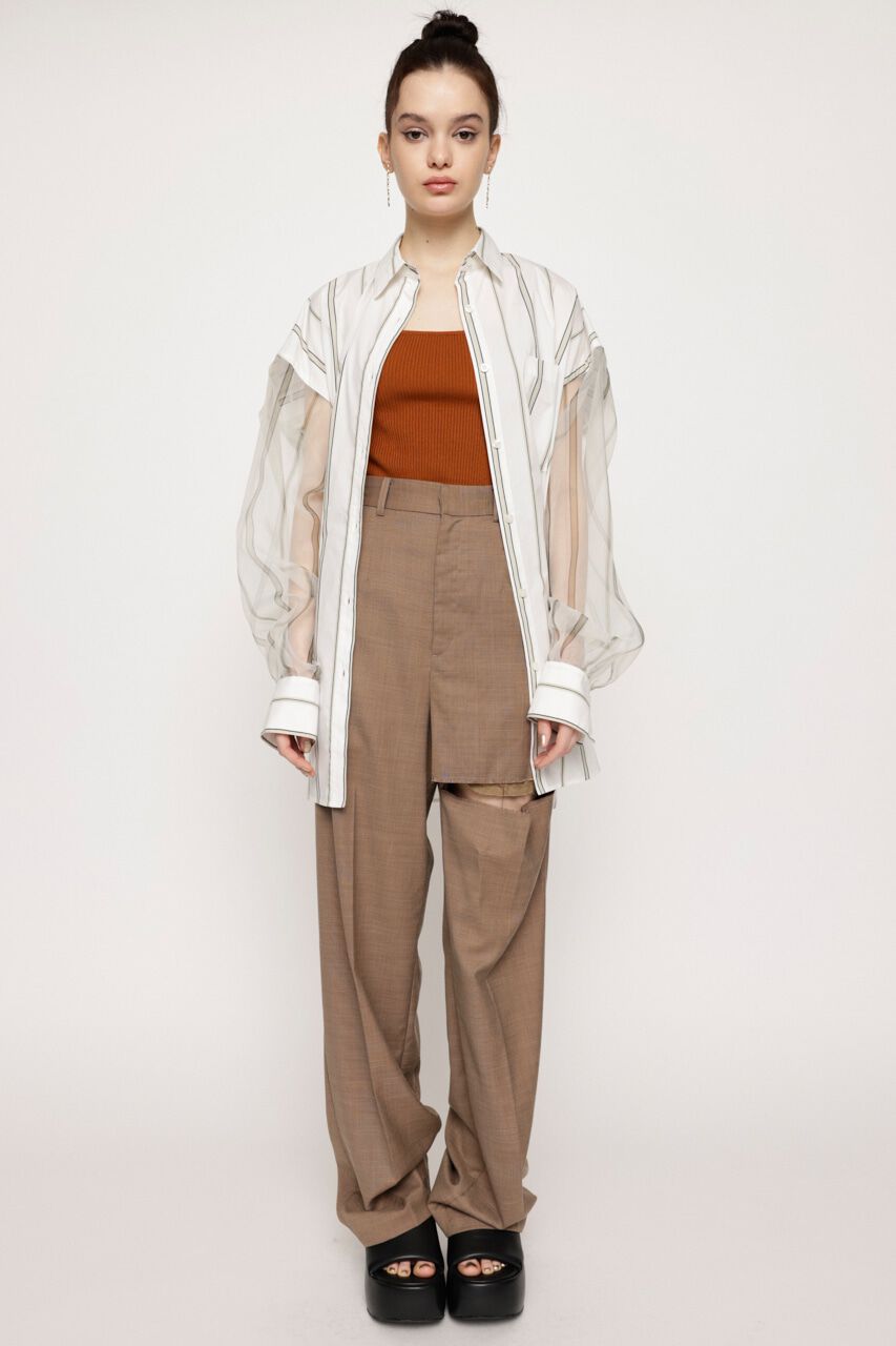 SLY「CUT OFF WIDE STRAIGHT パンツ」|その他|BEG