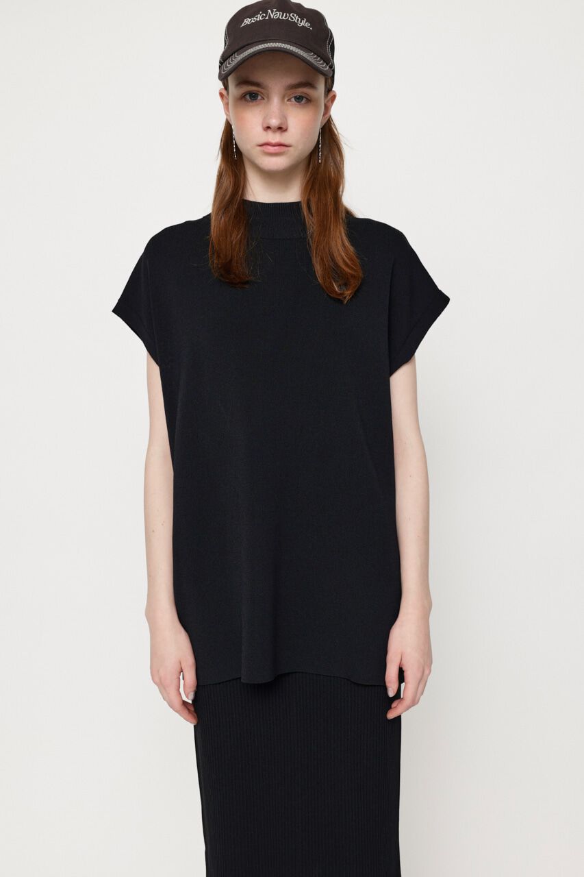 SLY「WASHABLE WAIST BELT チュニック」|ニット・セーター|BLK
