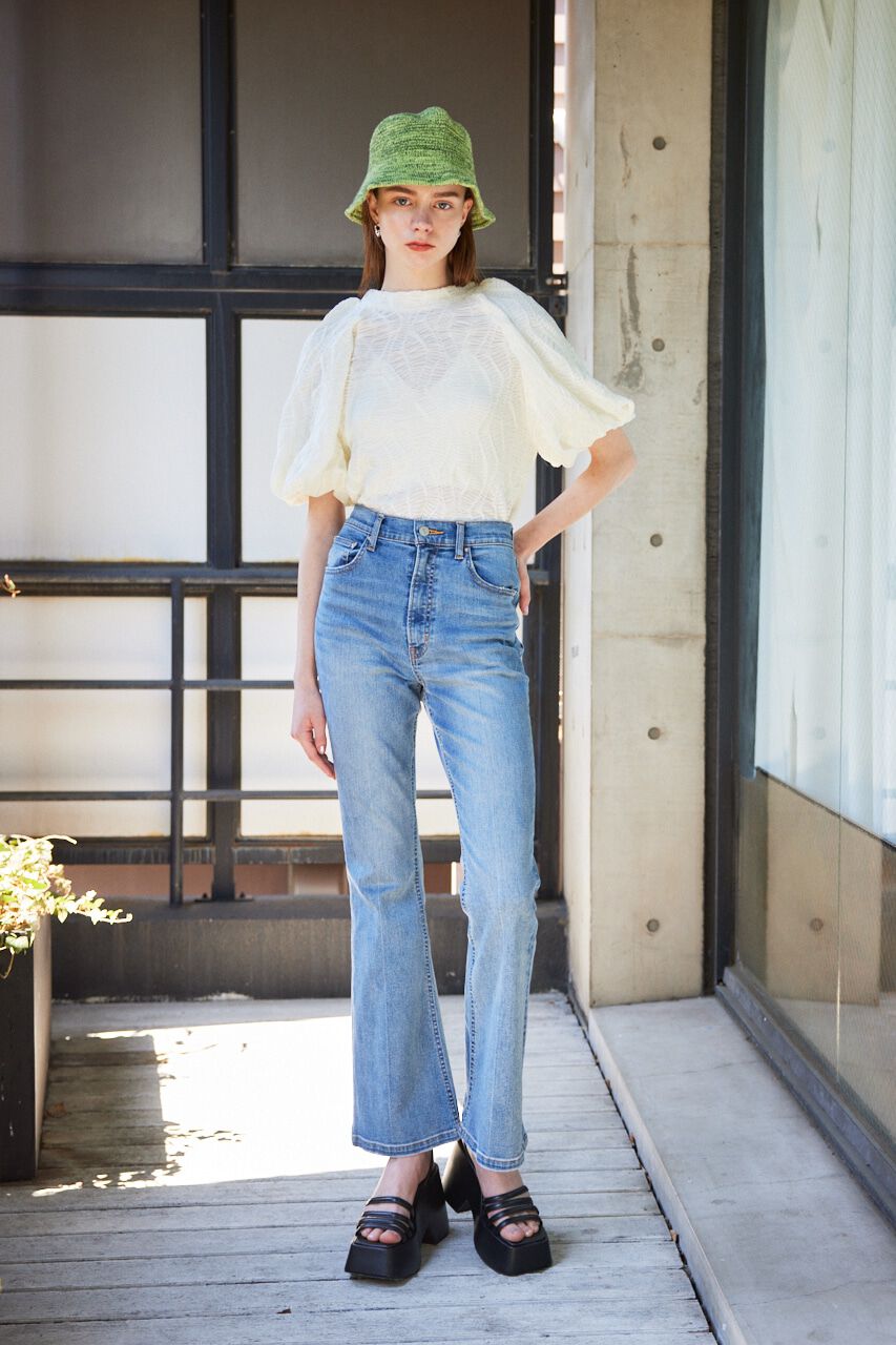 SLY「CUT LACE PUFF SLEEVE トップス」|Tシャツ・カットソー|