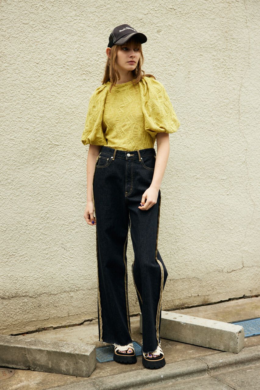 SLY「CUT LACE PUFF SLEEVE トップス」|Tシャツ・カットソー|