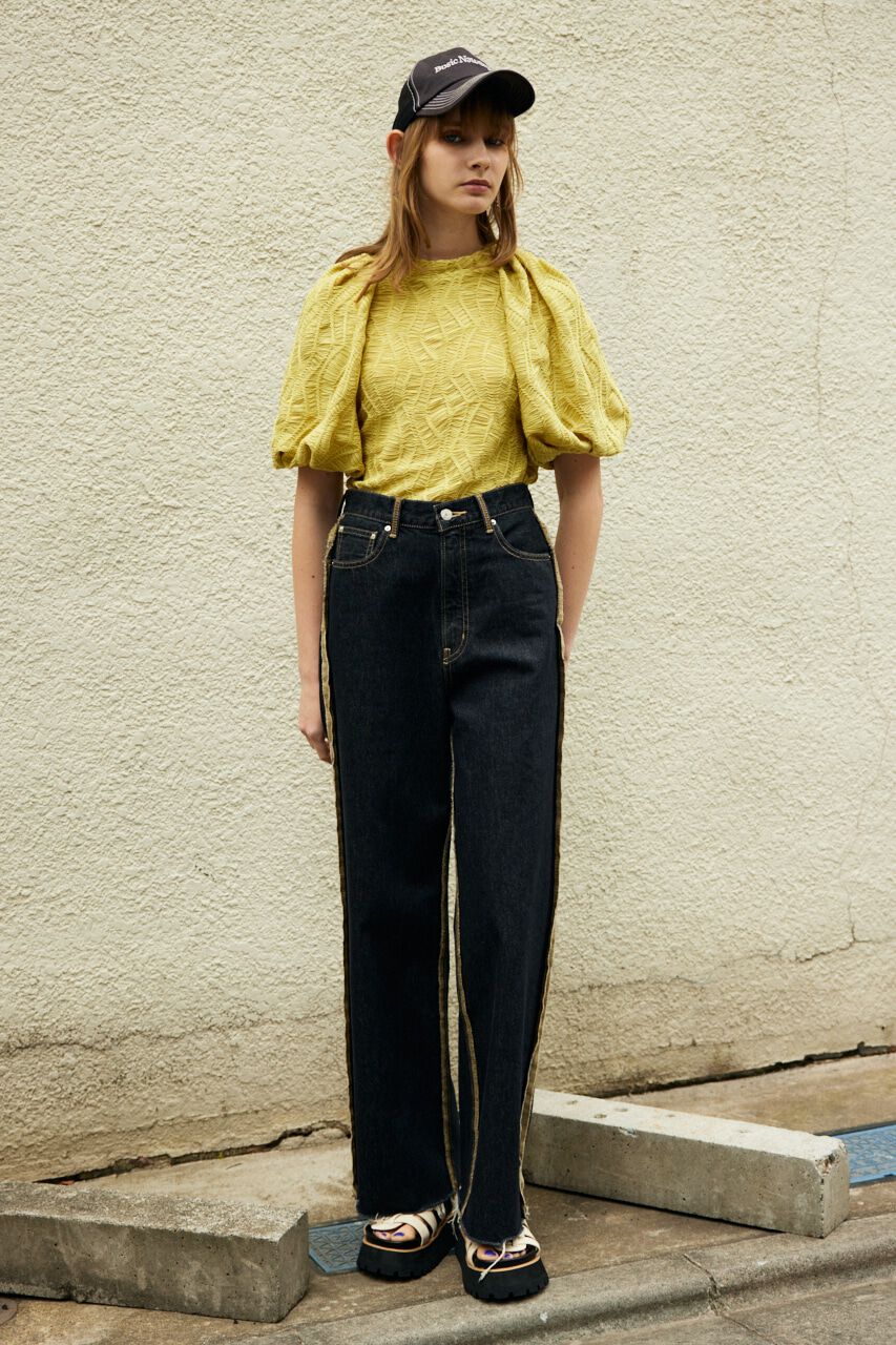 SLY「CUT LACE PUFF SLEEVE トップス」|Tシャツ・カットソー|