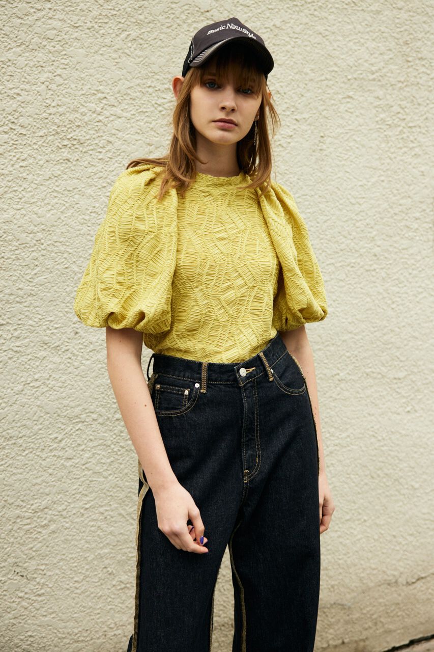 SLY「CUT LACE PUFF SLEEVE トップス」|Tシャツ・カットソー|