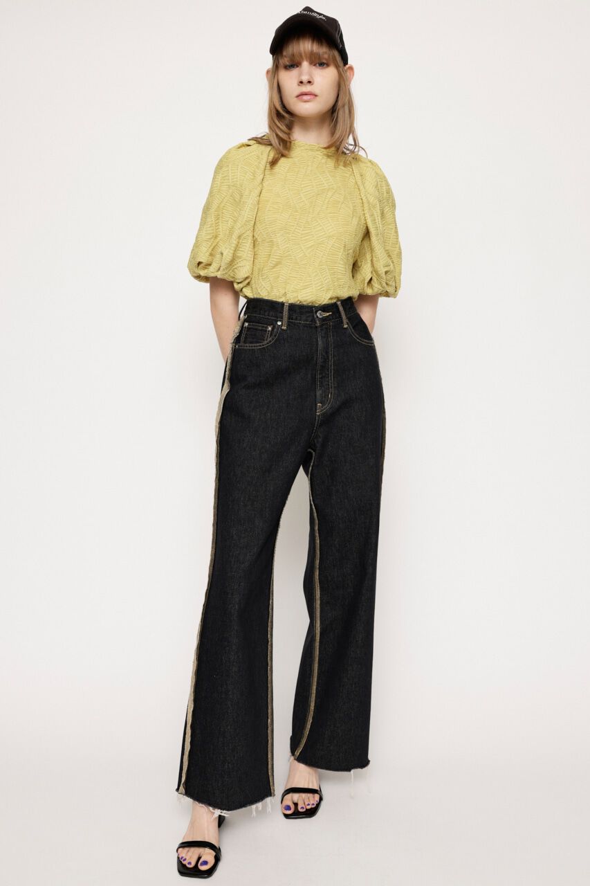 SLY「CUT LACE PUFF SLEEVE トップス」|Tシャツ・カットソー|