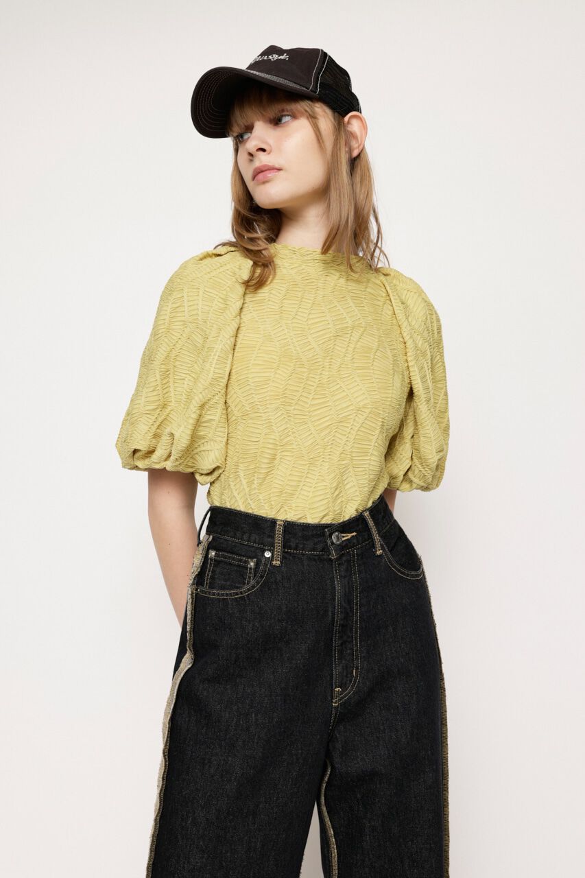 SLY「CUT LACE PUFF SLEEVE トップス」|Tシャツ・カットソー|