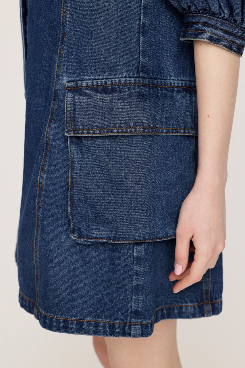 SLY「V NECK DENIM ショートワンピース」|ワンピース|