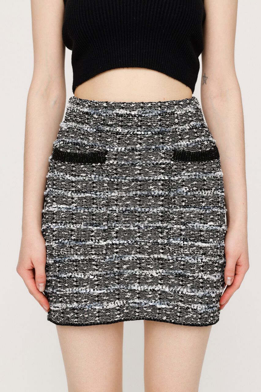 SLY「KNIT TWEED ショートスカート」|スカート|