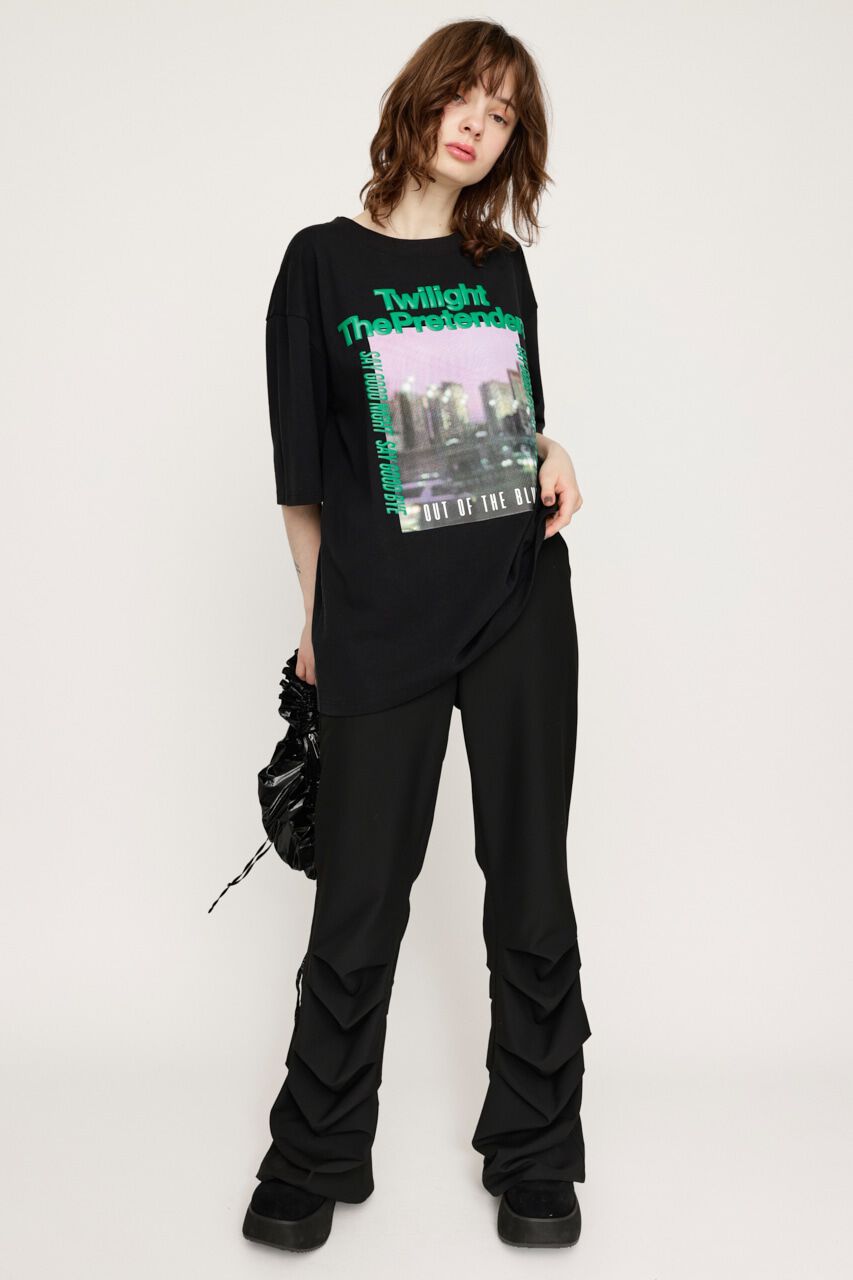 SLY「TUCK FLARE パンツ」|その他|BLK