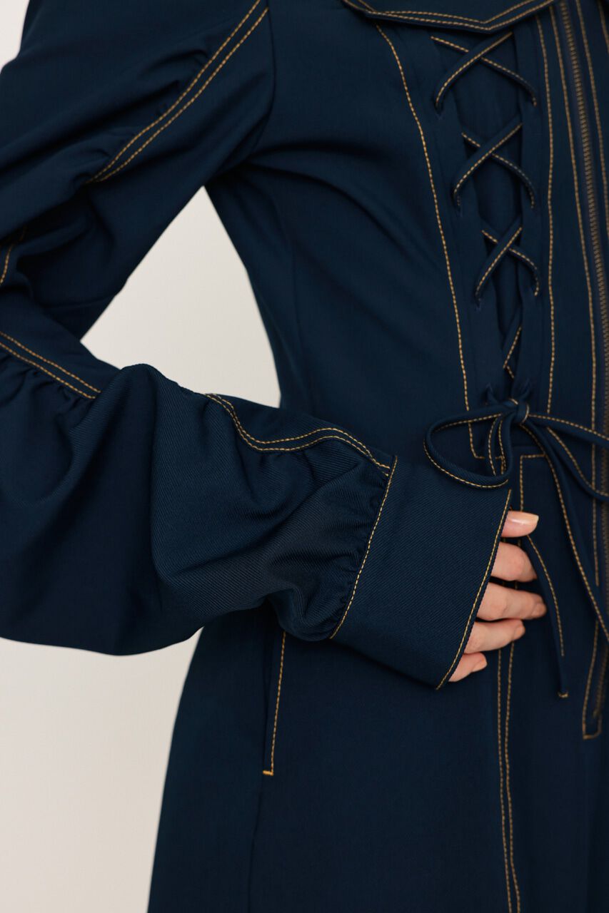 SLY「LACE UP GATHER ショートワンピース」|ワンピース|