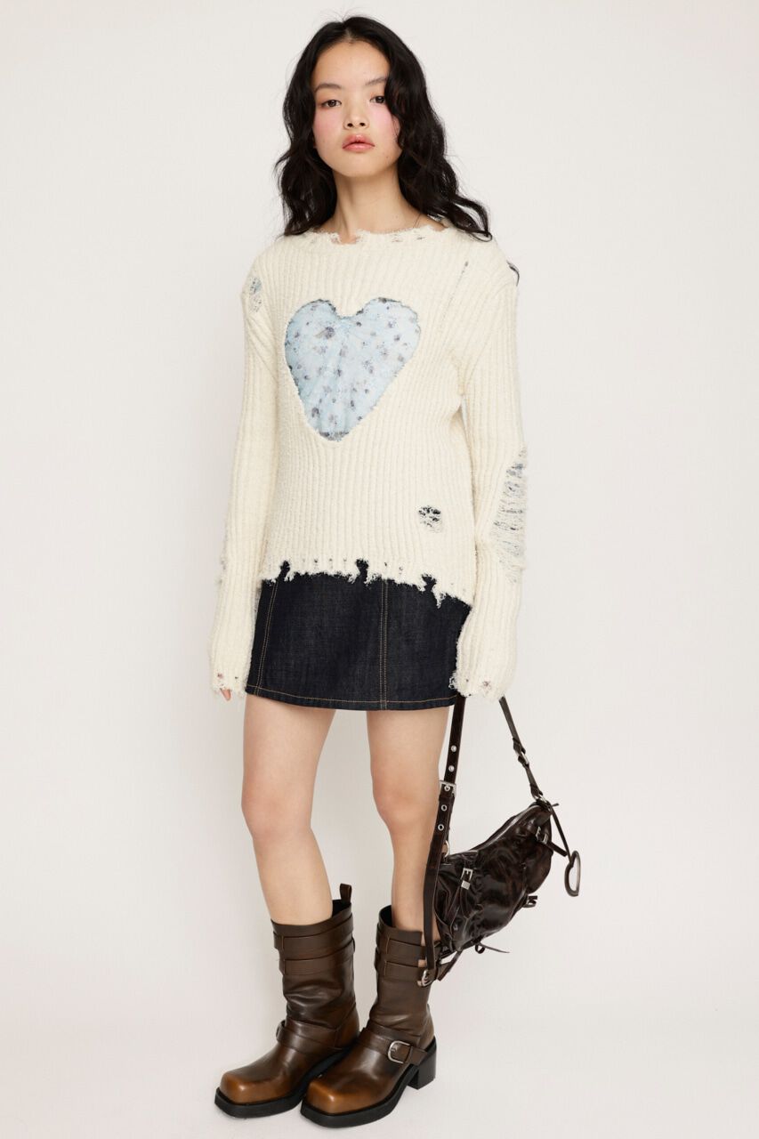 SLY「HEART HOLE 2WAY CRUSH トップス」|ニット・セーター|