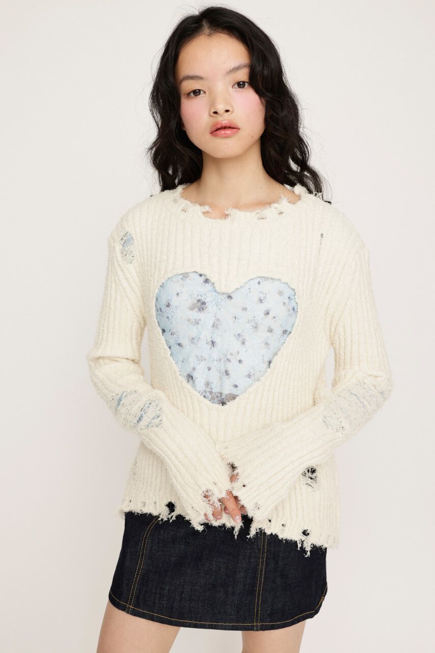 SLY「HEART HOLE 2WAY CRUSH トップス」|ニット・セーター|