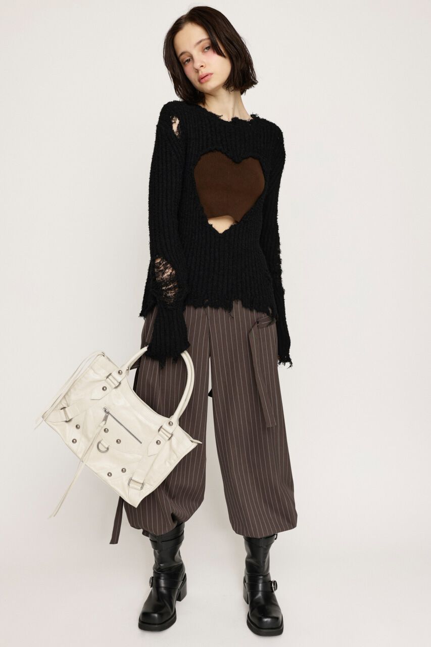 SLY「HEART HOLE 2WAY CRUSH トップス」|ニット・セーター|