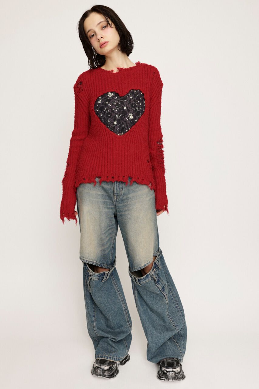 SLY「HEART HOLE 2WAY CRUSH トップス」|ニット・セーター|