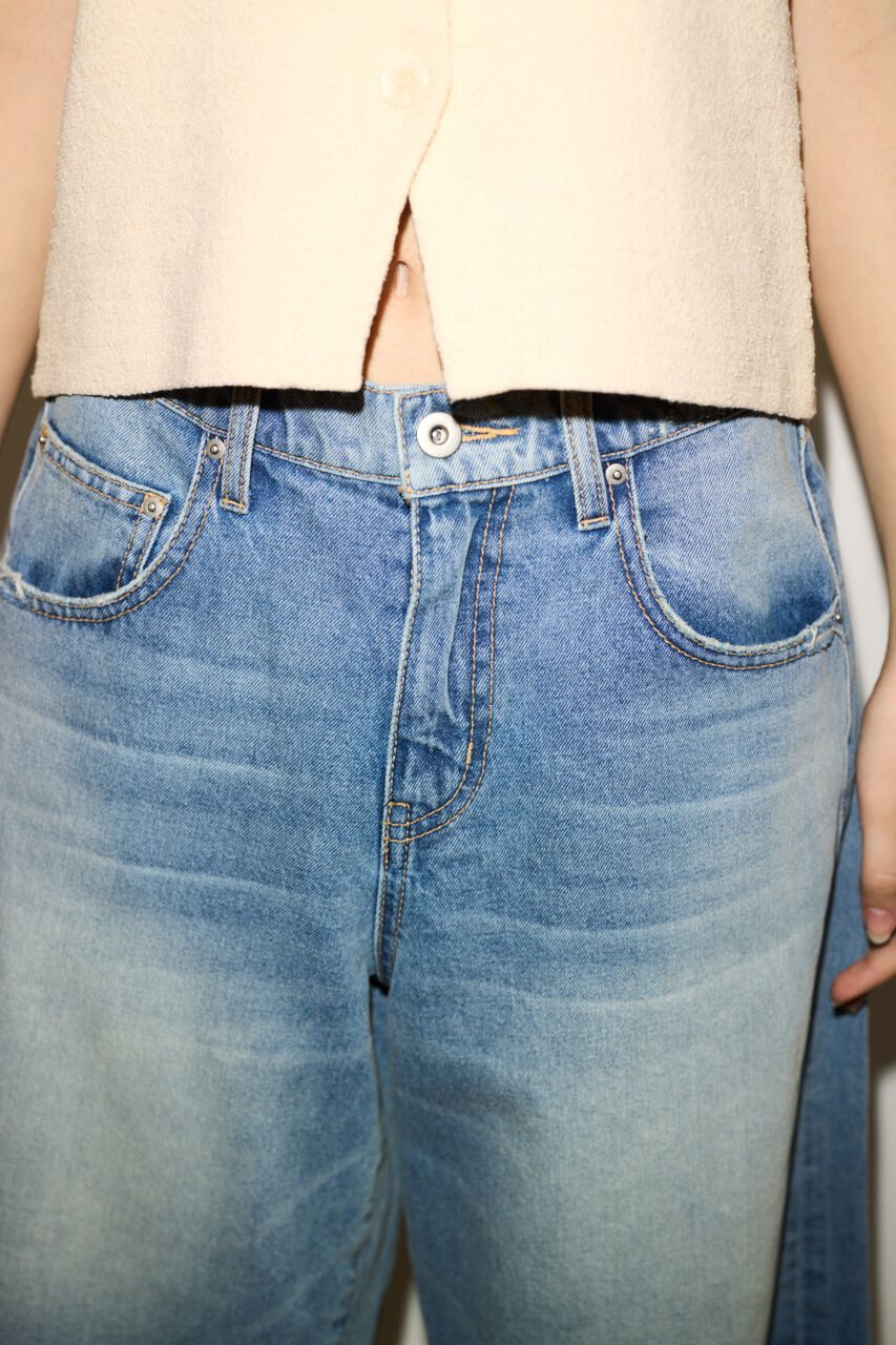 SLY「RIPPED HALF DENIM PT／BE」|デニム|