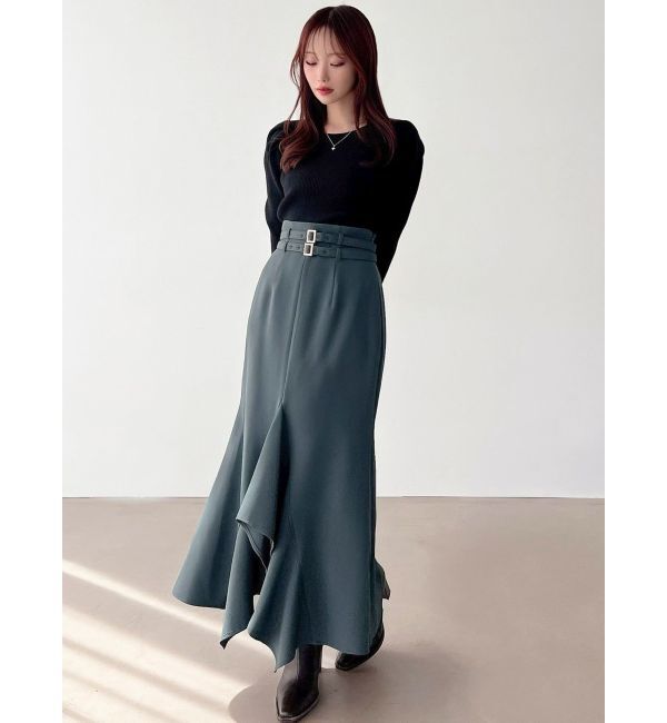 RESEXXY「ダブルベルトラッフルスカート」|スカート|